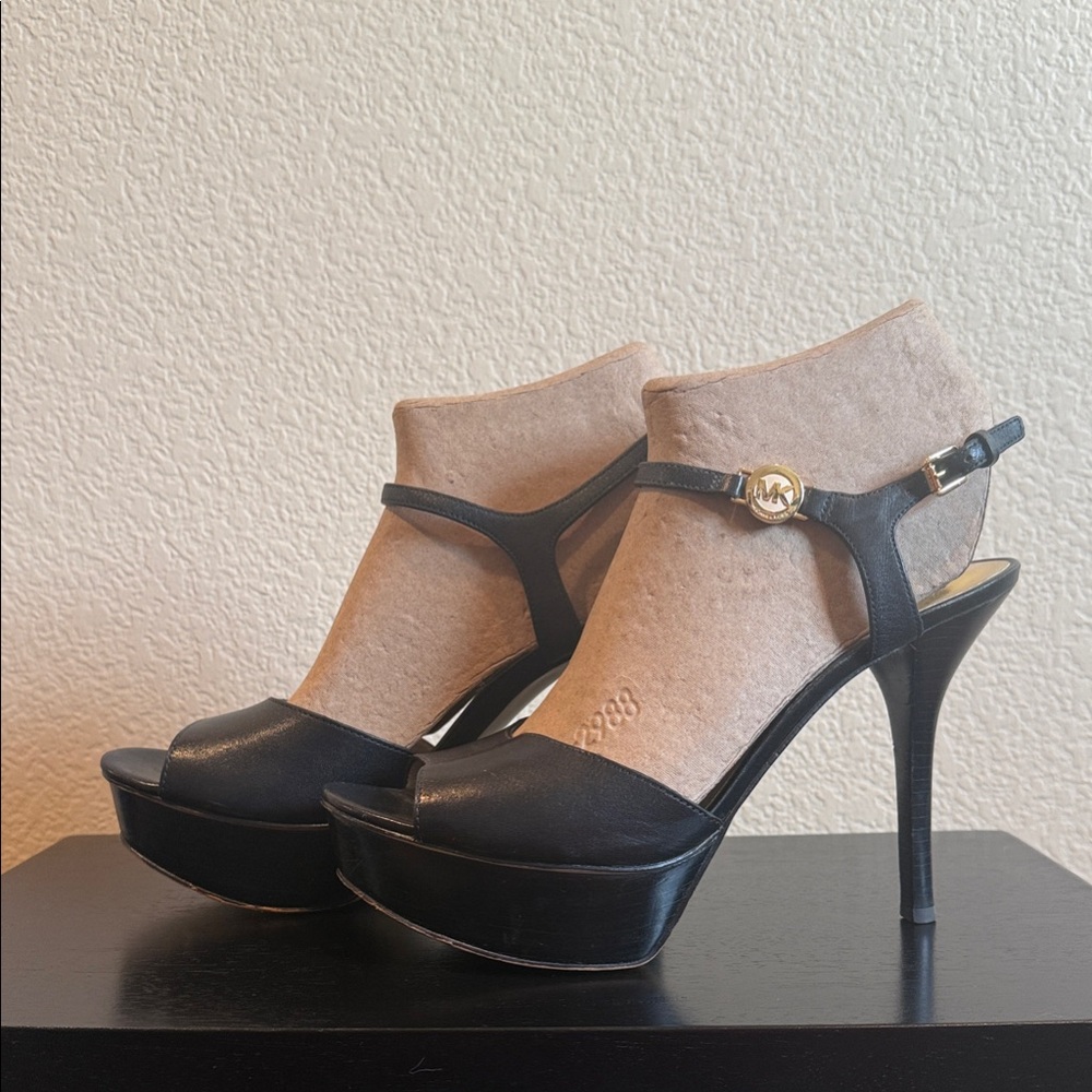 MICHAEL Michael Kors Black Platform Heels